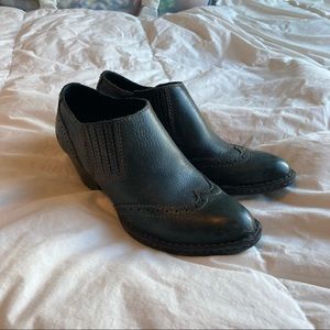 Grey born heel booties
